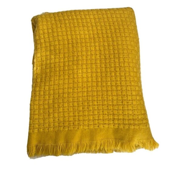 Dissa knitted Decorative Throw blanket Mustard - Picture 9 of 10